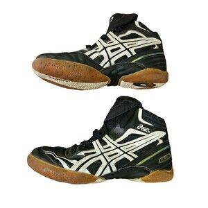Asics Wrestling Shoes Mens Size 7.5 Split Second V Black White Vintage Rare